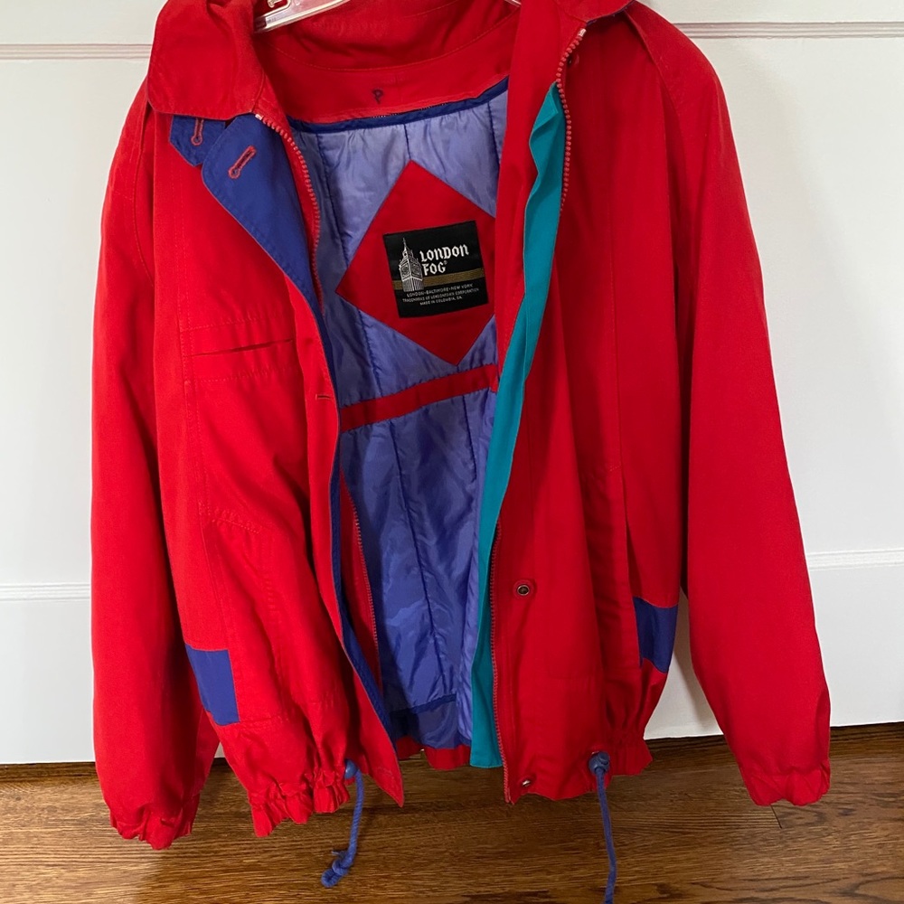 Vintage Red and Blue Windbreaker Jacket